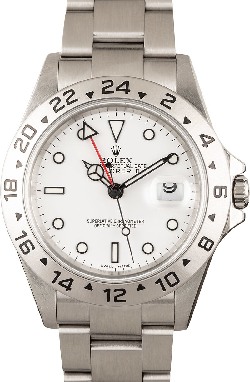 Replica Rolex Explorer II 16570 White Dial 100% Authentic WE04217