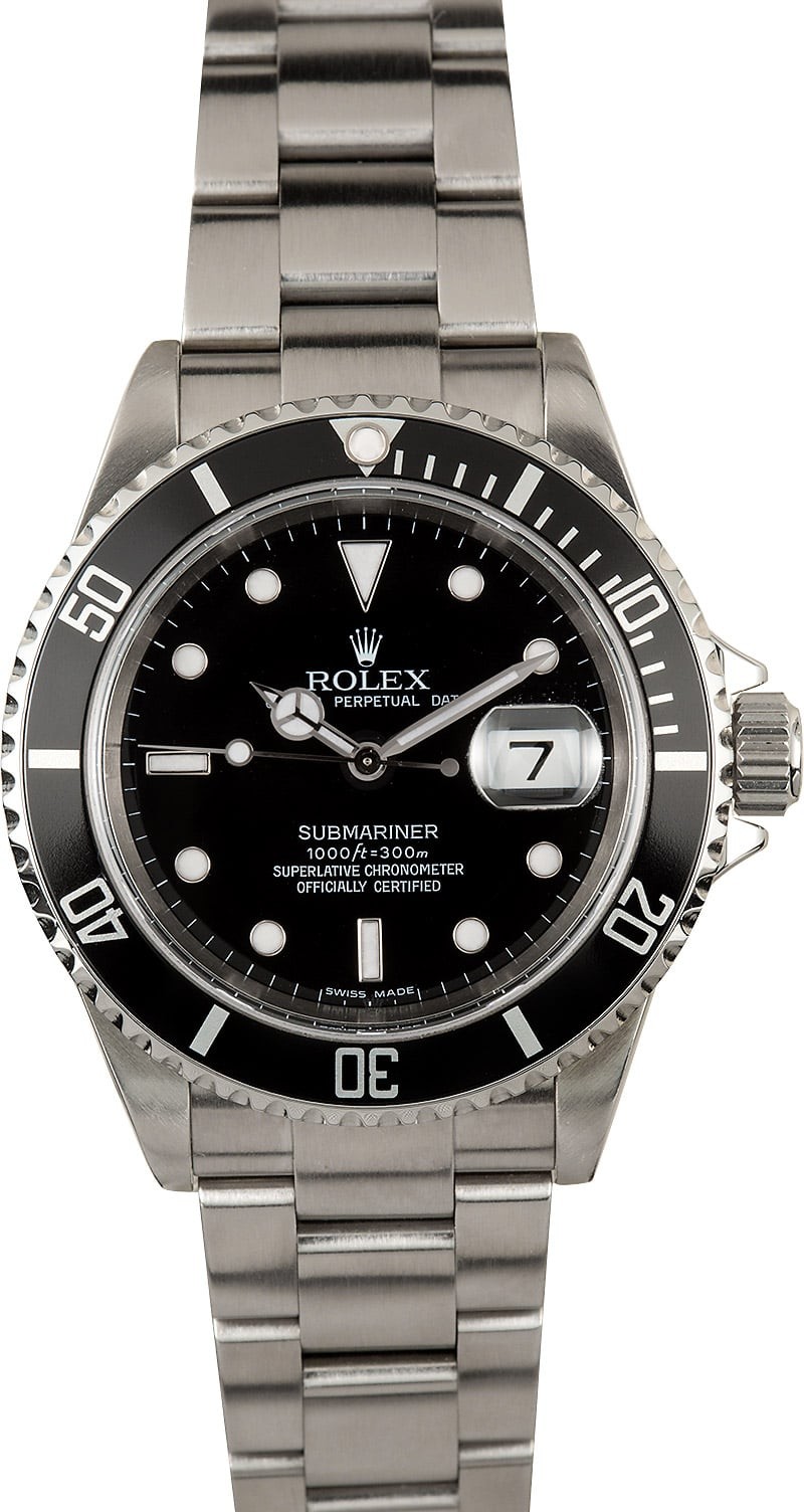 Replica Rolex Submariner 16610T Stainless Steel Watch WE03496