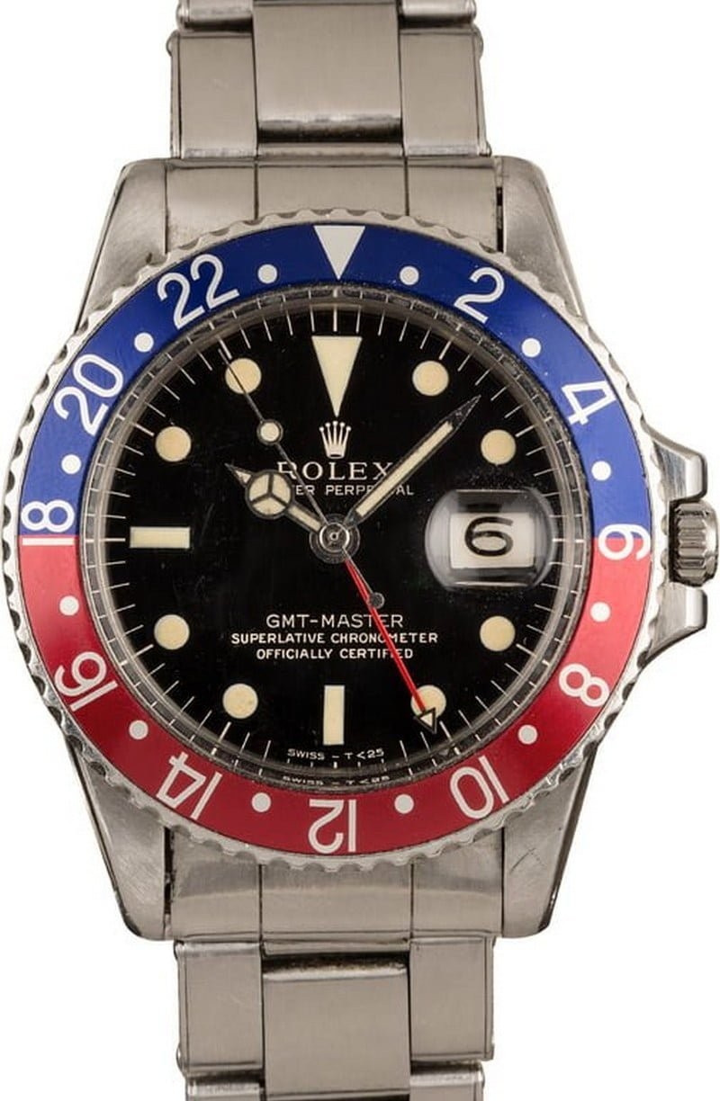 Replica Vintage 1966 Rolex GMT-Master 1675 Pepsi Bezel WE00730