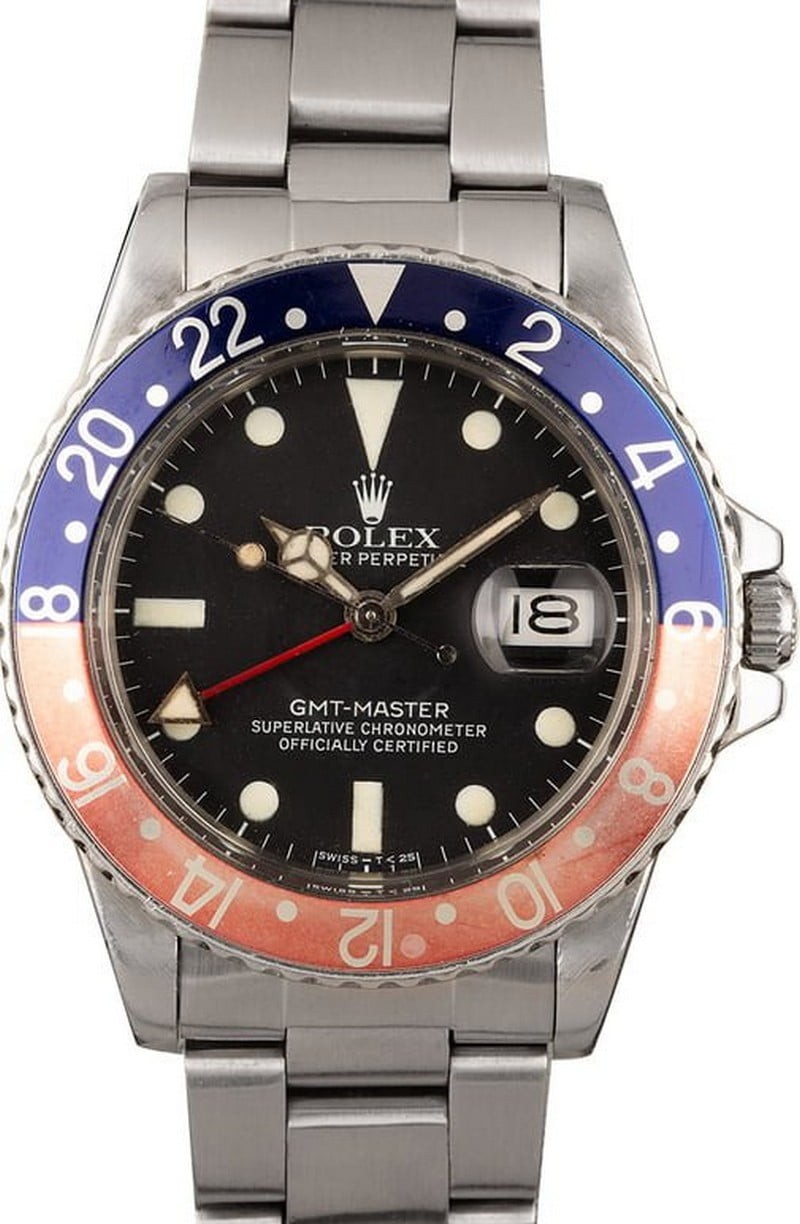 Replica Vintage Rolex GMT-Master 16750 Pepsi Bezel Insert WE04402