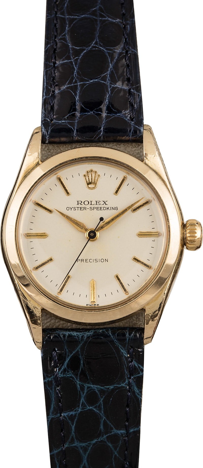 Replica Vintage Rolex Oyster SpeedKing 6418 Silver Index Dial WE00480