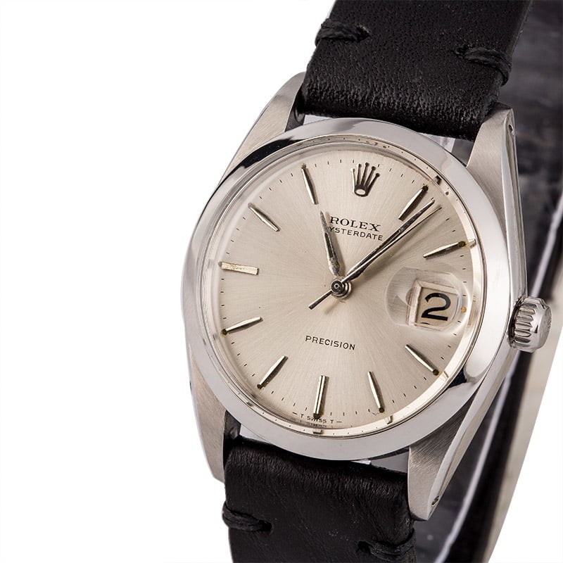 rolex oysterdate leather strap