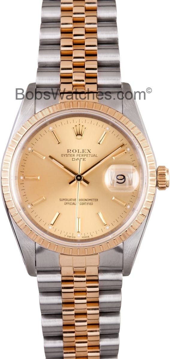 Rolex Date Steel and 18K 15233 WE03021