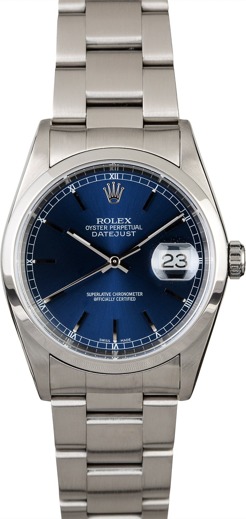Rolex Datejust 16200 Blue Dial Steel Oyster WE03576