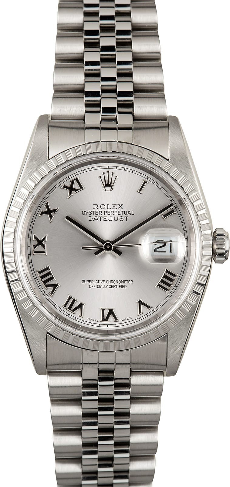 Rolex Datejust 16220 Silver Roman WE00173