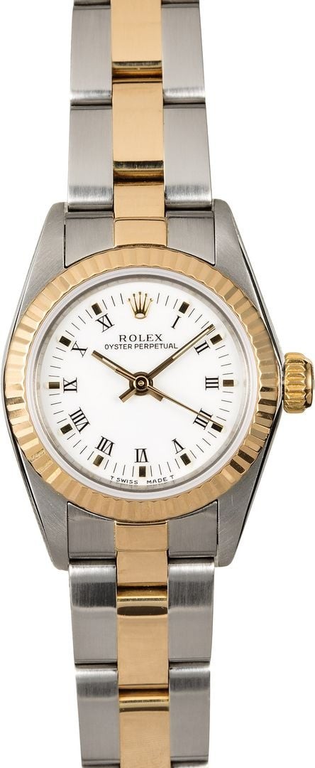 Rolex Ladies Oyster Perpetual 67193 White Dial WE01058