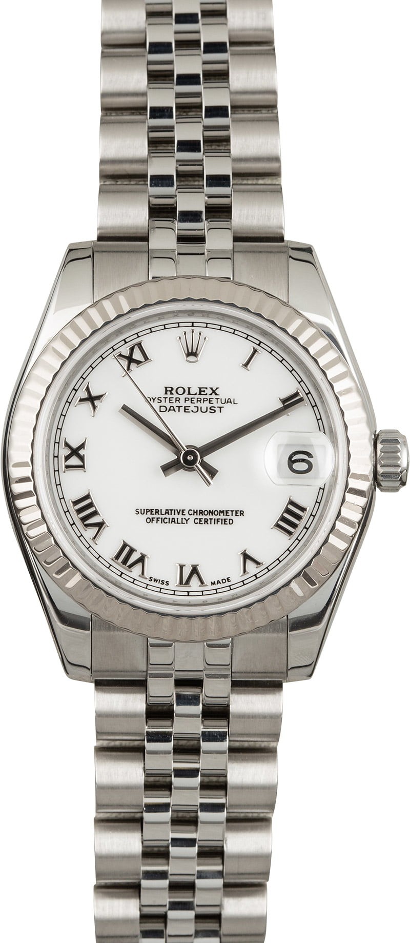 Rolex Mid-Size Datejust 178274 White Roman Dial WE02480