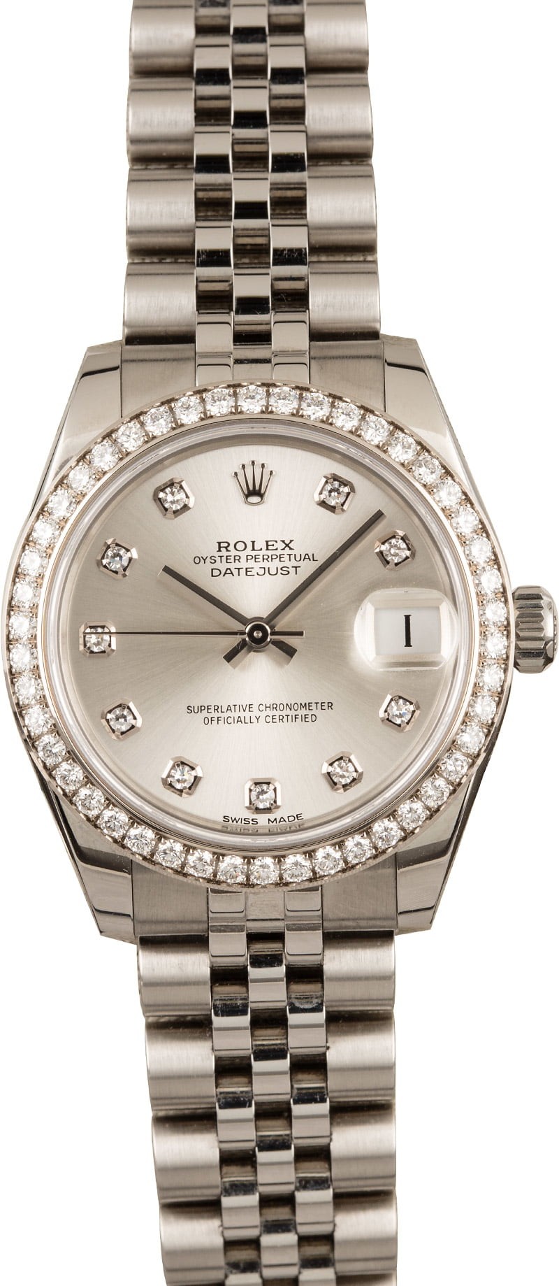 Rolex Mid-Size Datejust 178384 Diamond Dial & Bezel WE00498