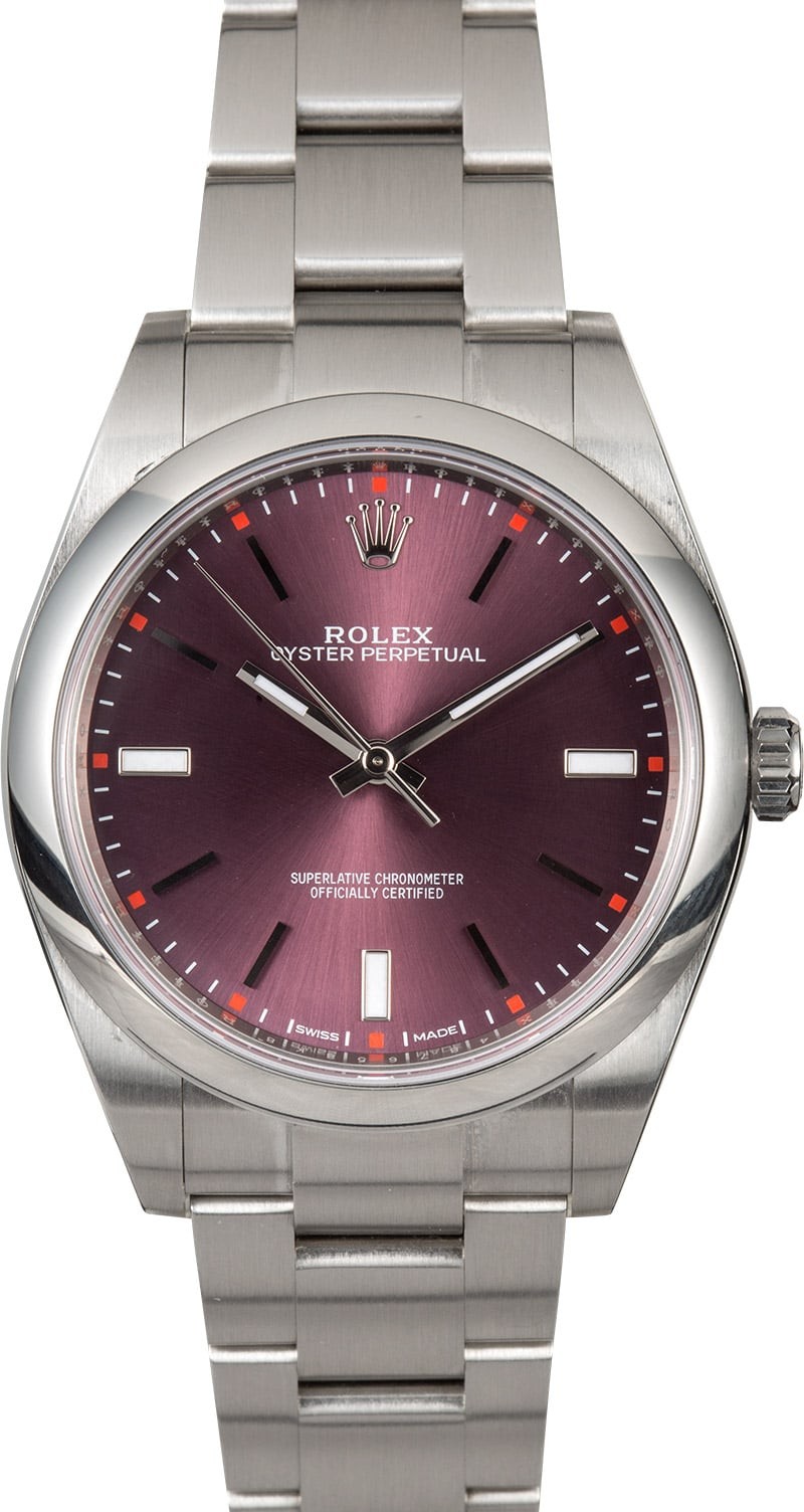 Rolex Oyster Perpetual 39MM Ref 114300 Red Grape WE02110