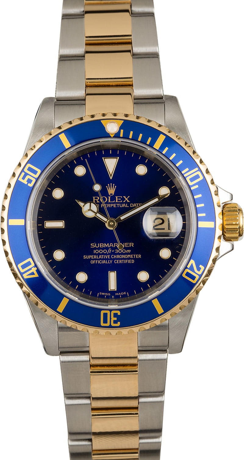 Rolex Submariner 16613 Luminous Blue Dial WE04602
