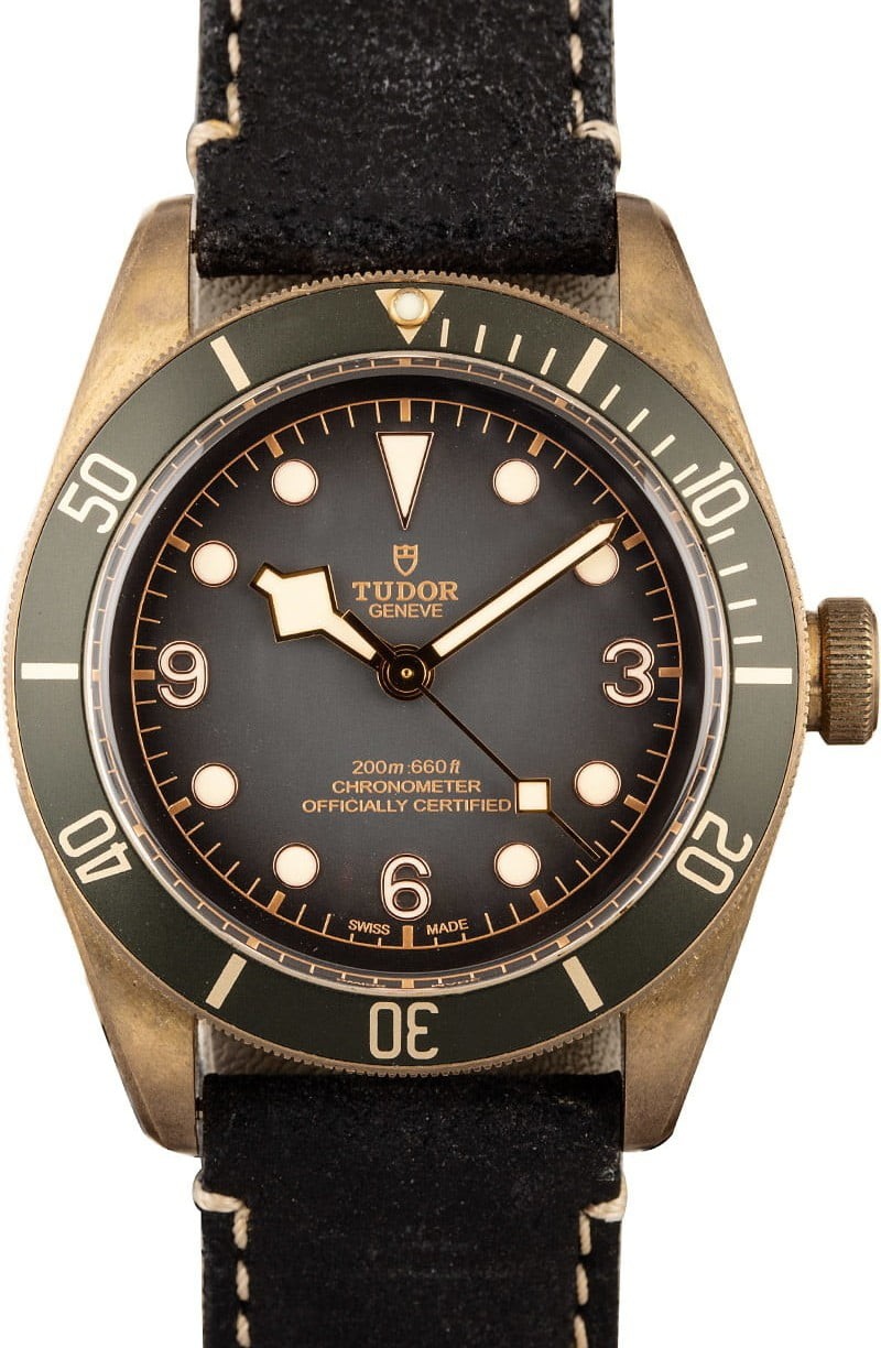 Top Tudor Heritage Black Bay Bronze 79250BA Leather Strap WE00448