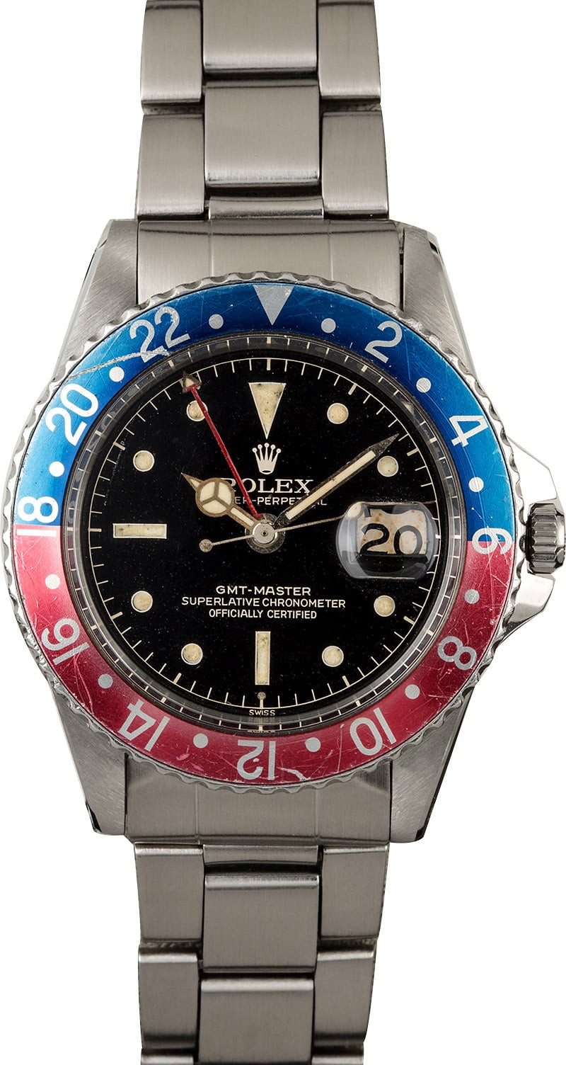 Vintage 1961 Rolex GMT-Master 1675 Glossy Gilt Dial WE01279
