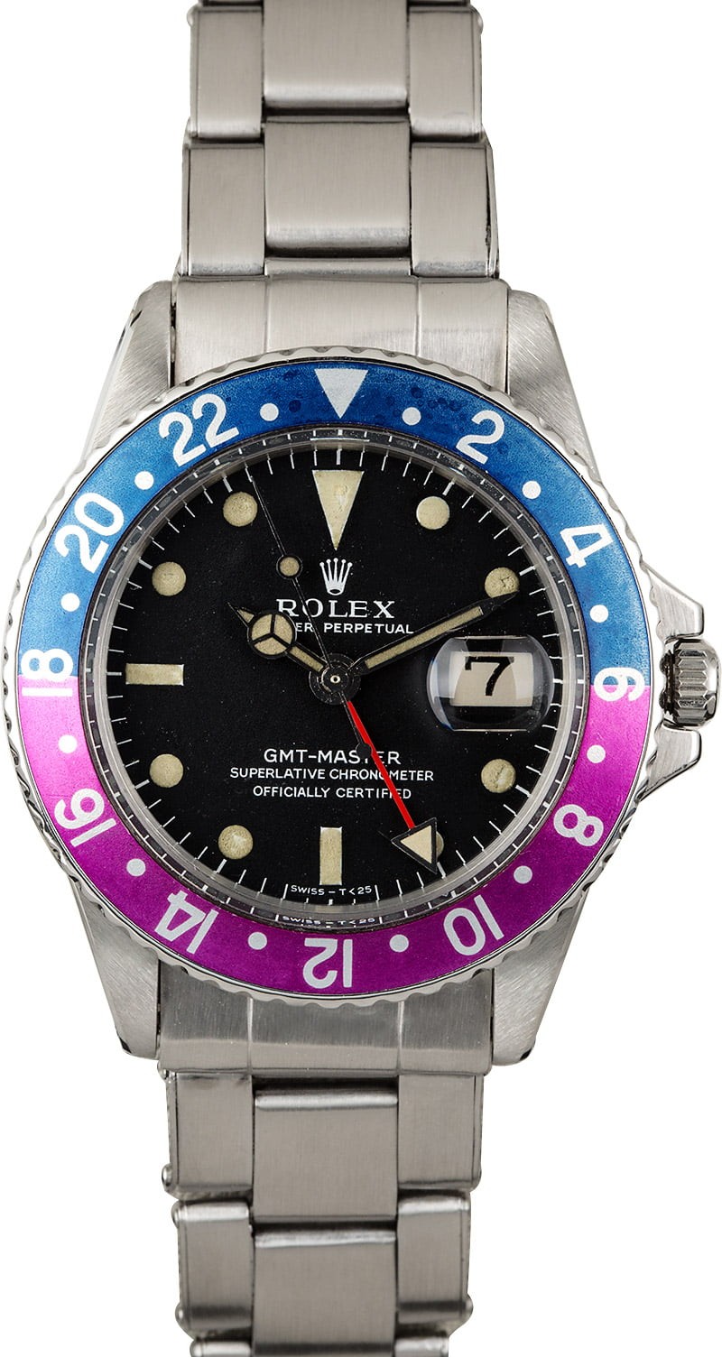 Vintage 1967 Rolex GMT-Master 1675 Fuchsia Bezel Insert WE02610