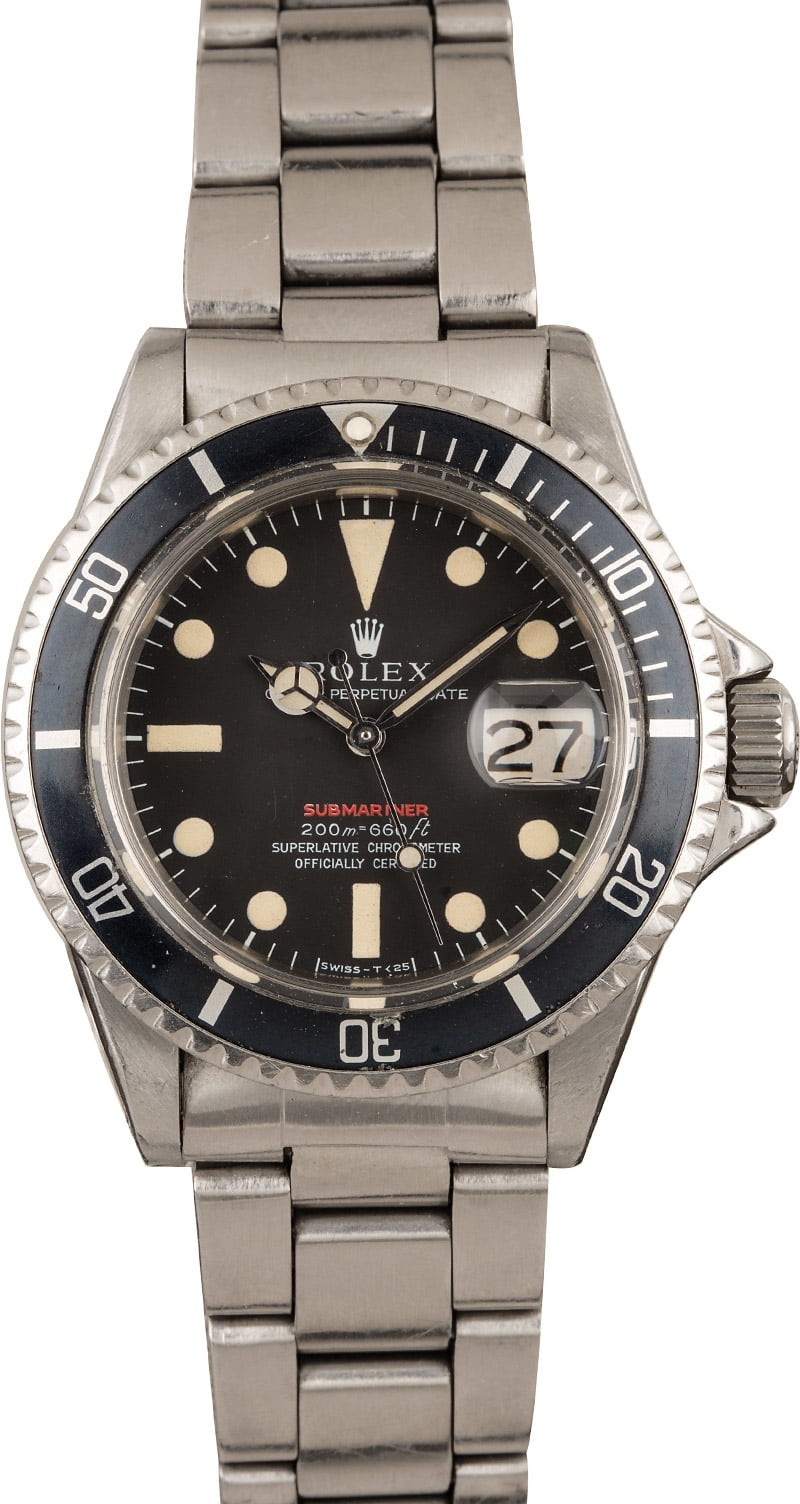 Vintage 1969 Rolex Red Submariner 1680 Mark II Meters First Dial WE01923