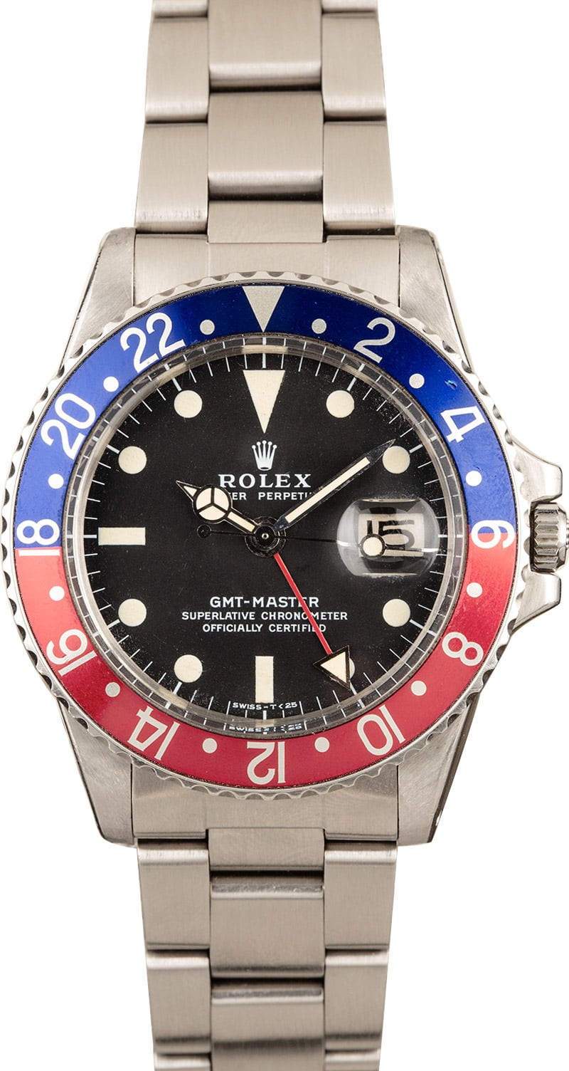 Vintage 1972 Rolex GMT-Master 1675 'Pepsi' Insert WE02635