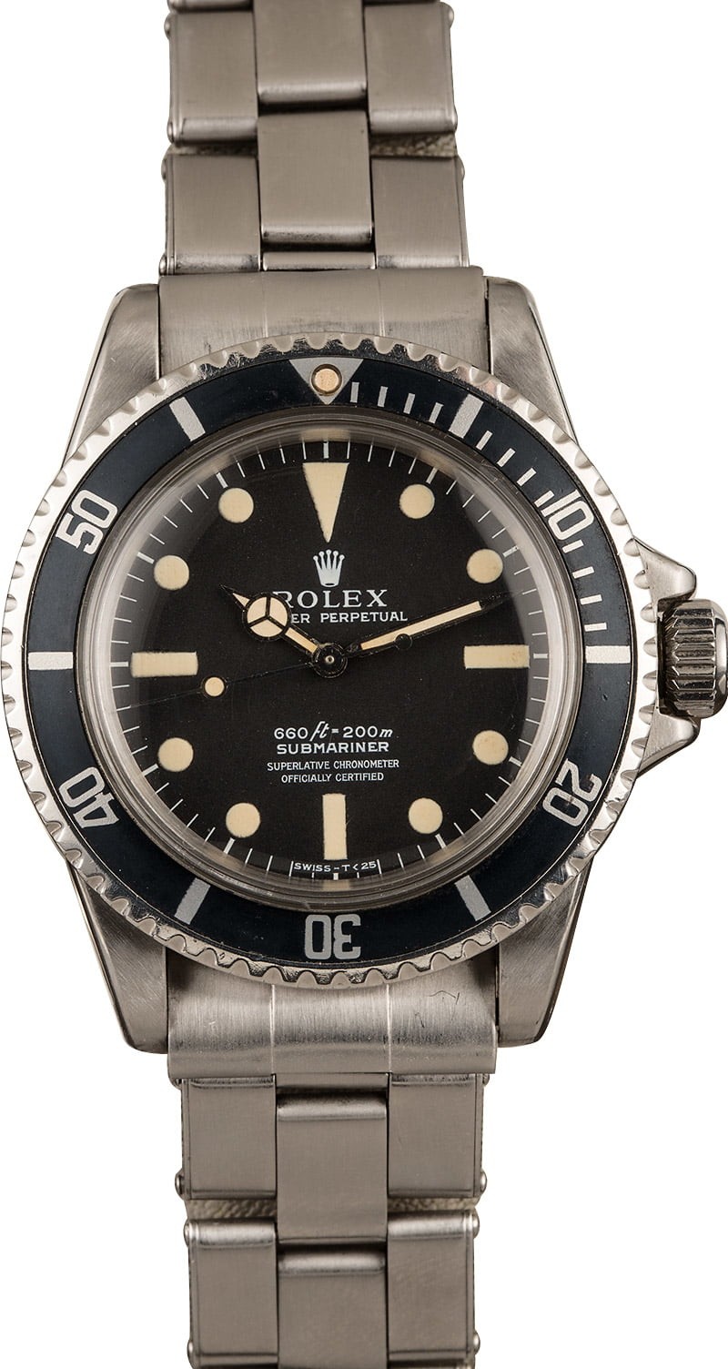 Vintage 1973 Rolex Submariner 5512 Feet First Dial WE01061