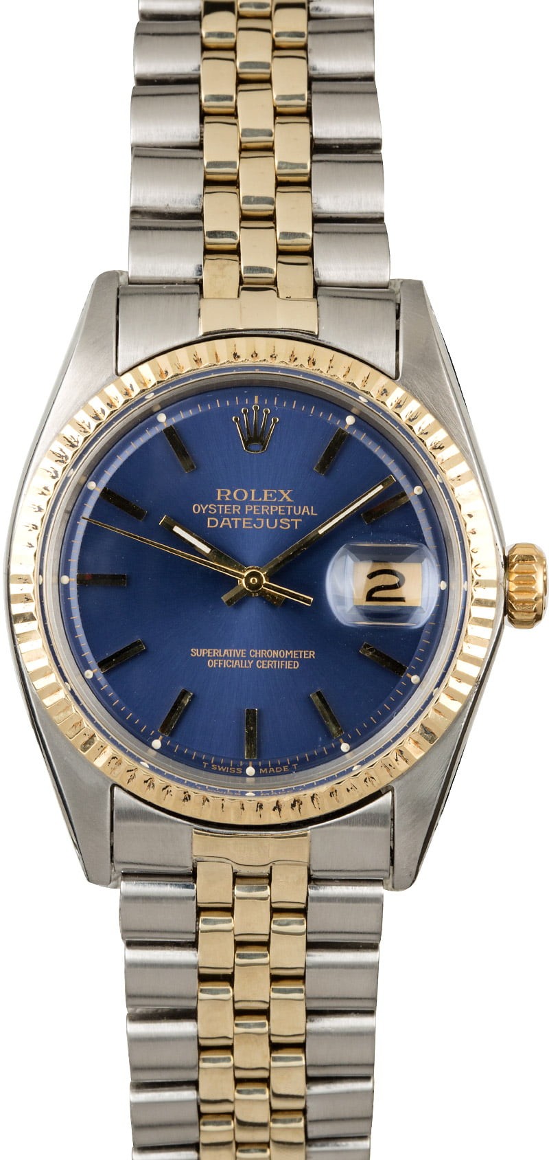 Vintage Rolex Datejust 1601 Blue Dial Two Tone WE02068