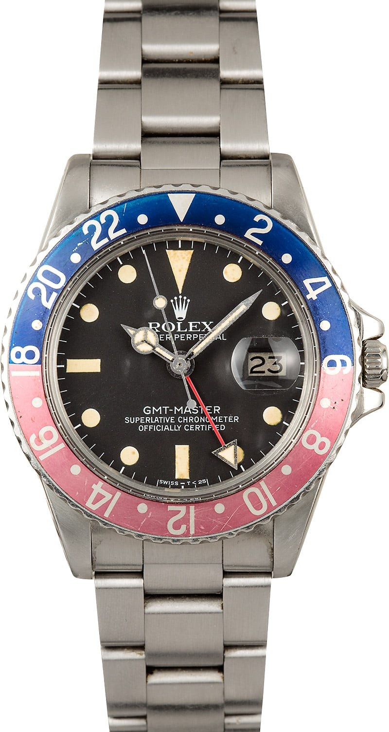 Vintage Rolex GMT-Master 1675 Faded Pepsi WE01794
