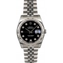 AAA 1:1 Rolex Datejust 116234 Black Dial with Diamonds WE00887