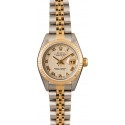 Datejust Ladies Rolex 69173 Ivory Pyramid Dial WE03345