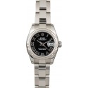 Fake Replica Rolex Datejust 179174 Black Roman Dial WE04698