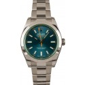 Imitation 1:1 Rolex Milgauss 116400GV Green Sapphire Crystal Blue Dial WE00180