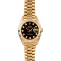 Knockoff 1:1 Rolex Lady-Datejust President 69178 Black Diamond WE02426