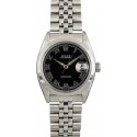 Knockoff Cheap Rolex OysterDate 6694 Black Roman Dial WE01397