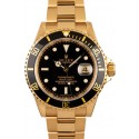 Men's Rolex Submariner 16618 Yellow Gold Oyster WE04066