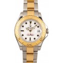 Mid-Size Rolex Yacht-Master 168623 White Dial WE00733