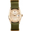 Replica Men's Rolex Oyster Perpetual Date Yellow Gold 15037 Rivet Bracelet WE02337