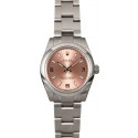 Replica Midsize Rolex Oyster Perpetual 177200 Pink Dial WE01011