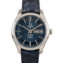 Replica New Omega De Ville Stainless Steel Blue Index Dial WE04591