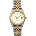 Replica Rolex Date 1505 Champagne Dial Two Tone Jubilee WE01980