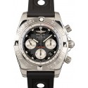 Replica Top New Breitling Chronomat 44 Stainless Steel Black Index Dial WE01626
