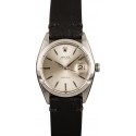 Replica Vintage Rolex OysterDate 6694 Silver Index Dial Leather Strap WE02494