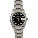 Rolex Date 115234 Black Diamond Dial WE01238