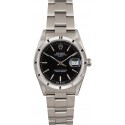 Rolex Date 15210 Black Dial Steel Oyster WE01798