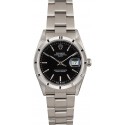 Rolex Date 15210 Black Dial Steel Oyster WE01798
