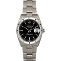 Rolex Date 15210 Black Dial with Steel Oyster WE00272
