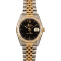 Rolex Datejust 16233 Black 100% Authentic WE00236