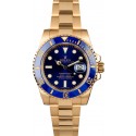 Rolex Gold Submariner 116618 Blue Dial WE02238