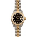 Rolex Ladies Datejust 69173 Black Diamond Dial WE00620