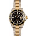 Rolex Submariner Steel & Gold Black Face 16613 WE03082