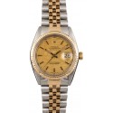 Rolex Two Tone Datejust Champagne Linen Dial 16013 WE00256