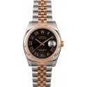 Top Rolex Datejust 116231 Black Sunburst Dial WE02416