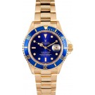 18K Gold Rolex Submariner 16618 WE00106