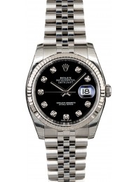 AAA 1:1 Rolex Datejust 116234 Black Dial with Diamonds WE00887