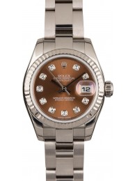 AAA Copy Rolex Datejust 179179 Bronze Diamond Dial WE00539