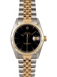 AAA Replica Rolex Datejust 16013 Black Index Dial WE01848